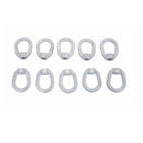 10 Pc Hot Dipped Galvanized 5/16" Thickness Eye Nut With 3/8"-16 Tap 1250 Lbs WLL