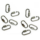 10 Pc 3/8" Stainless Steel Quick Link 1,600 Lbs Cap WLL Boat Marine SS316 Locking Carabiners Quickdraws