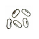 10 Pc 3/8" Stainless Steel Quick Link 1,600 Lbs Cap WLL Boat Marine SS316 Locking Carabiners Quickdraws