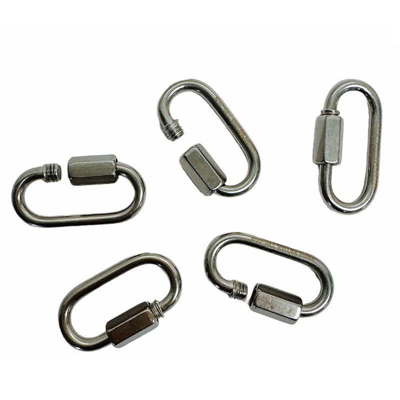 5 Pc 1/8" Marine 316 Stainless Steel Quick Link Shackle Boat WLL 150 Lbs