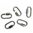 5 PC 1/4" Marine 316 Stainless Steel Quick Link Shackle Boat WLL 1,200 LBS