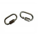 2 Pc 3/8" Stainless Steel Quick Link 1,600 Lbs Cap WLL Boat Marine SS316 Locking Carabiners Quickdraws