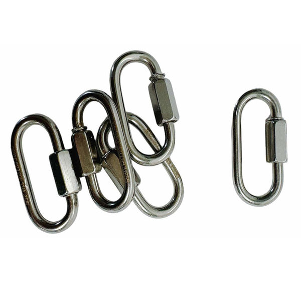 5 PC 1/4" Marine 316 Stainless Steel Quick Link Shackle Boat WLL 1,200 LBS
