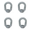 4 Pcs Marine Hot Dipped Galvanized 5/8'' Thickness Eye Nut With 3/4"-10 Tap Size 5,200 Lbs WLL