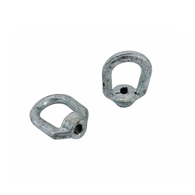 2 Pc Hot Dipped Galvanized 1/4" Thickness Eye Nut With 1/4"-20 Tap, 520 Lbs WLL