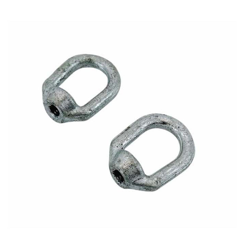 2 Pc Hot Dipped Galvanized 1/4" Thickness Eye Nut With 1/4"-20 Tap, 520 Lbs WLL