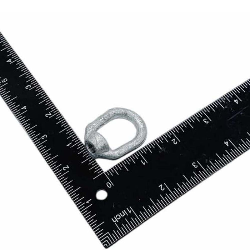 2 Pc Hot Dipped Galvanized 1/4" Thickness Eye Nut With 1/4"-20 Tap, 520 Lbs WLL