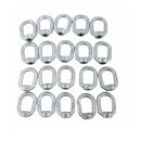 20 Pc Hot Dipped Galvanized 1/4" Thickness Eye Nut With 1/4"-20 Tap, 520 Lbs WLL