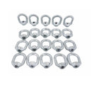 20 Pc Hot Dipped Galvanized 1/4" Thickness Eye Nut With 1/4"-20 Tap, 520 Lbs WLL