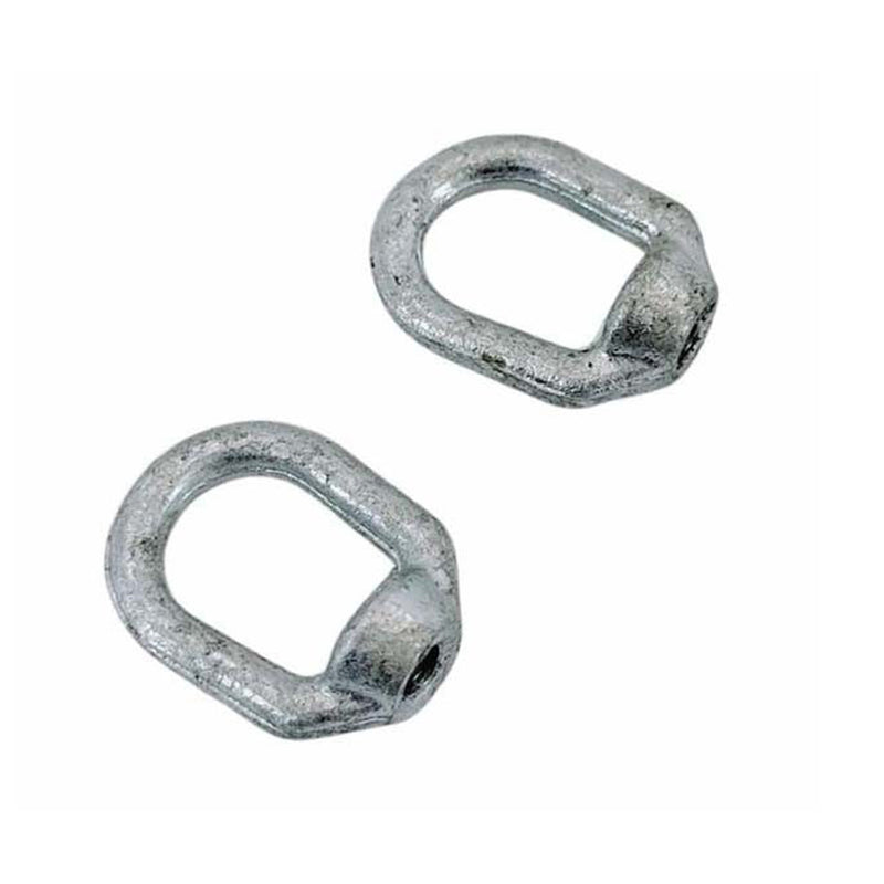 2 Pc Hot Dipped Galvanized 1/4" Thickness Eye Nut With 1/4"-20 Tap, 520 Lbs WLL