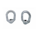 2 Pc Hot Dipped Galvanized 1/4" Thickness Eye Nut With 1/4"-20 Tap, 520 Lbs WLL