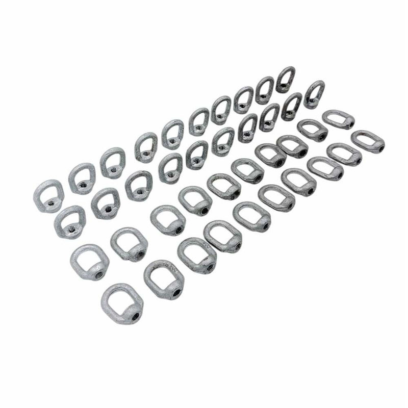 40 Pc Hot Dipped Galvanized 1/4" Thickness Eye Nut With 5/16"-18 Tap 850 Lbs WLL