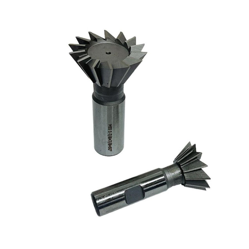 5 Pc 60 Degree HSS Dovetail Cutter End Mill Flute Shank 3/8"-1-7/8''