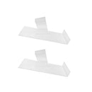 2 Pc Right Profile 10" x 4" Slatwall Clear Acrylic Shoe Display Shelf