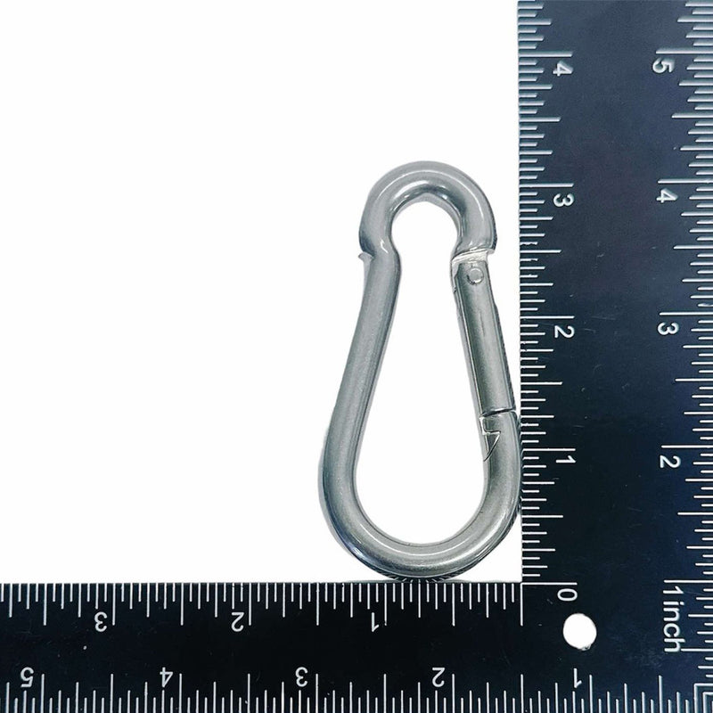 5 PC 5/16" x 80mm Carabiner Spring Snap Hook  Marine Stainless Steel 280 Lbs