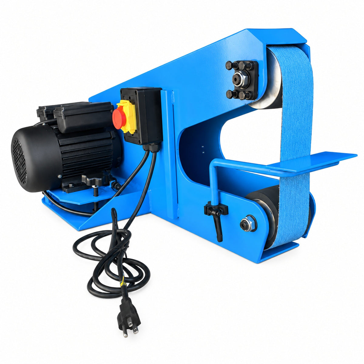 Heavy Duty 3" Belt Sander Grinder Industrial Portable Machine, 110V 1 Phase, 1680 RPM, 0.75 kW Motor for Metal & Wood Finishing