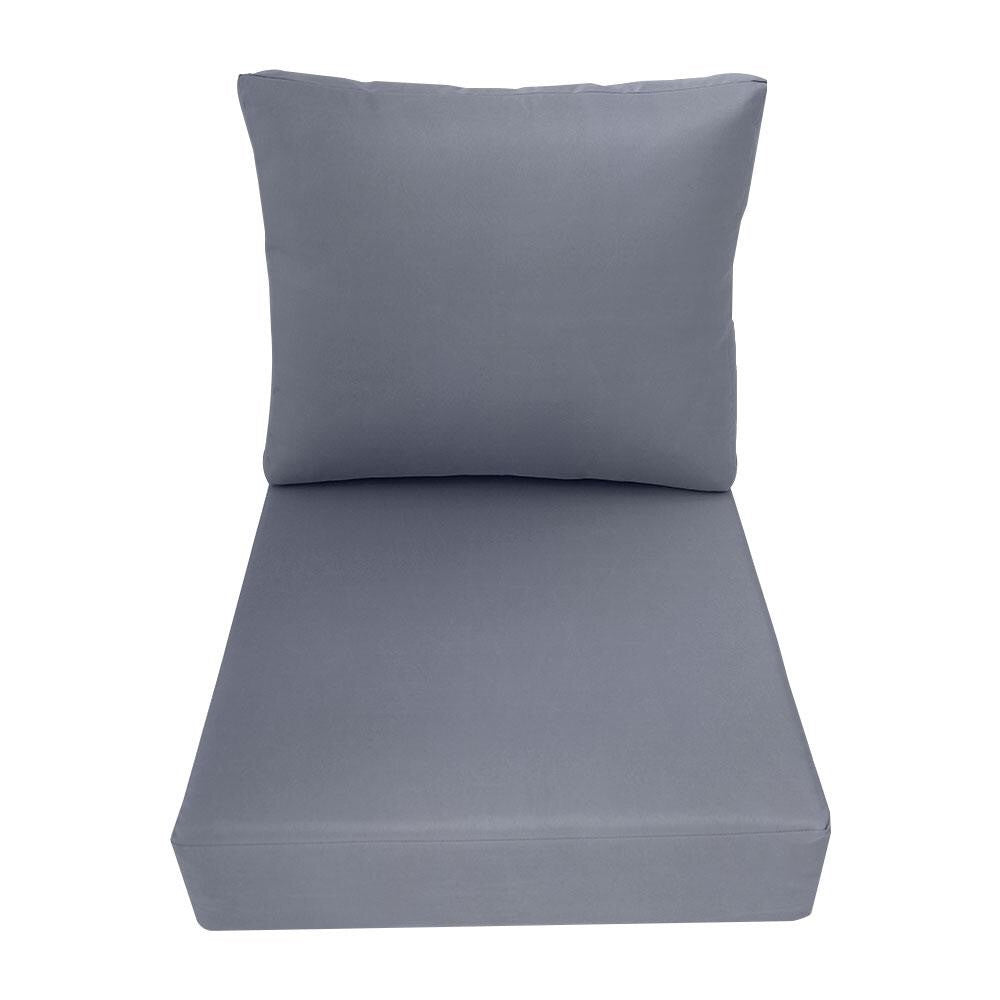 Large Size 26"x30"x6" Outdoor Deep Seat Cushion, Water Repellent, Patio Deep Seat Backrest Cushion Insert & Cover Set