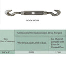 Galvanized Drop Forged Turnbuckle HOOK EYE, JAW EYE, HOOK HOOK, JAW JAW, EYE EYE