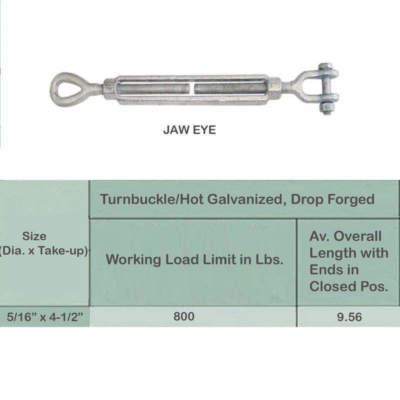 Galvanized Drop Forged Turnbuckle HOOK EYE, JAW EYE, HOOK HOOK, JAW JAW, EYE EYE