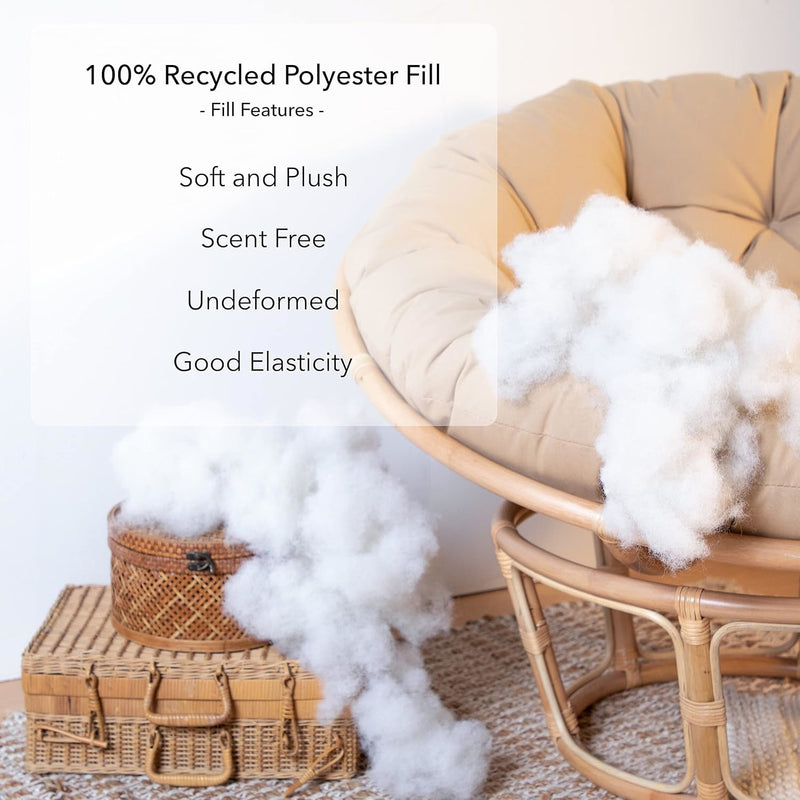 AD101 48" x 6" Round Papasan Ottoman Cushion 12 Lbs Fiberfill Polyester Replacement Pillow Floor Seat Swing Chair Outdoor-Indoor