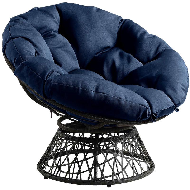 AD101 44" x 6" Round Papasan Ottoman Cushion 10 Lbs Fiberfill Polyester Replacement Pillow Floor Seat Swing Chair Outdoor-Indoor