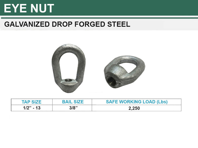 Hot Dipped Galvanized Eye Nut Tap Thread Drop Forged Carbon Steel