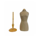 Burlap Mini Jersey Cover Dress Form Female Mannequin Display Jewelry Base Stand
