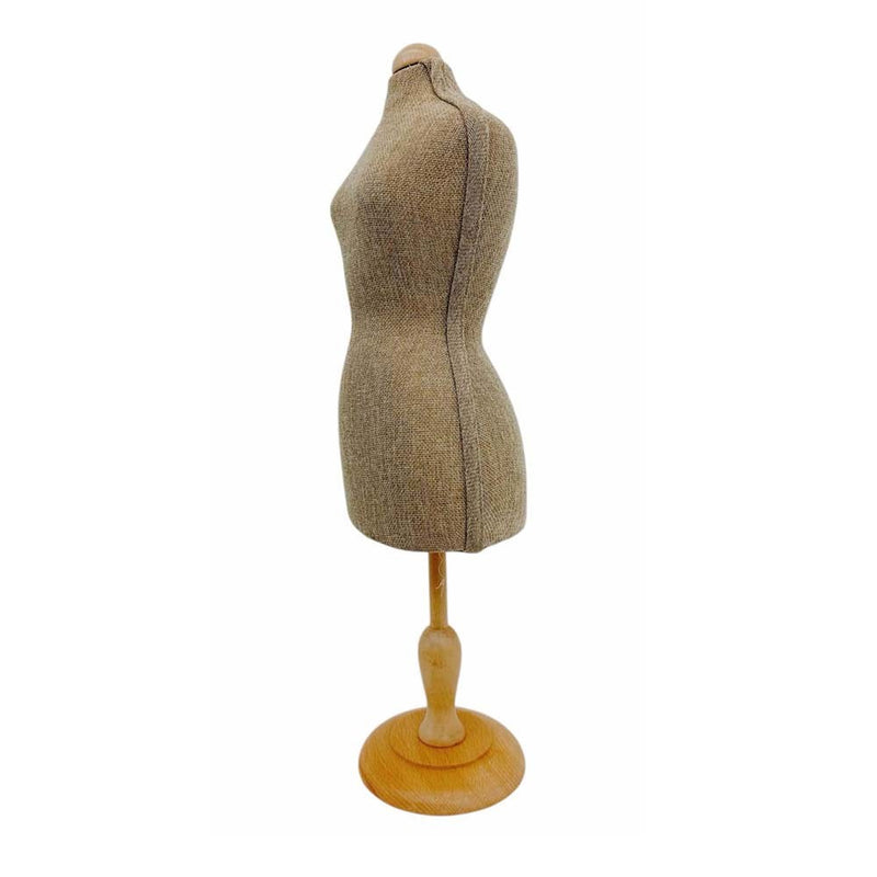 Burlap Mini Jersey Cover Dress Form Female Mannequin Display Jewelry Base Stand Burlap Mini Jersey Cover Dress Form Female Mannequin Display Jewelry Base Stand