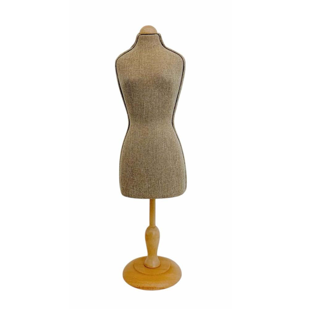 Burlap Mini Jersey Cover Dress Form Female Mannequin Display Jewelry Base Stand