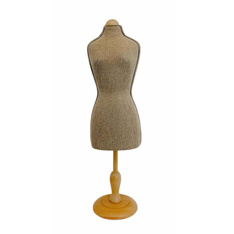 Burlap Mini Jersey Cover Dress Form Female Mannequin Display Jewelry Base Stand Burlap Mini Jersey Cover Dress Form Female Mannequin Display Jewelry Base Stand