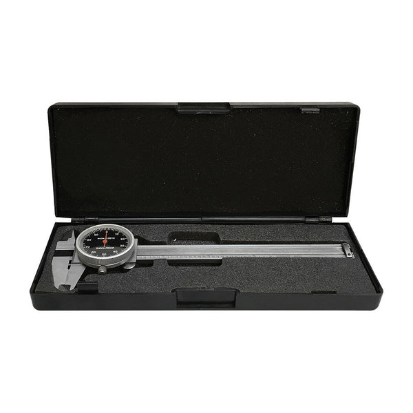 0-4'' stainless Steel 4 Way Dial Caliper Black Face Shock Proof 0.001'' Graduation