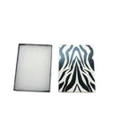 10 Pc 5-3/8'' x 3-7/8'' x 1'' Gift Boxes Jewelry Zebra Animal Print Cotton Filled Batting