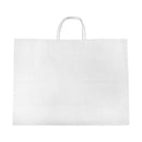 10 Pc White 16'' x 6'' x 12'' Recycled Paper Vogue Shopping Bag