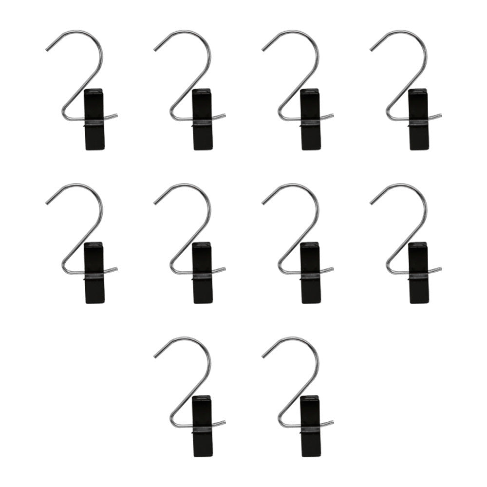 10 PCS Black Plastic Plastic LAUNDRY HOOK-CLIPS Clothes Pin Display Store Fixture