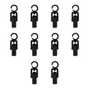 10 PCS BLACK Plastic Swivel LAUNDRY HOOK-CLIPS Clothes Pin Display Store Fixture