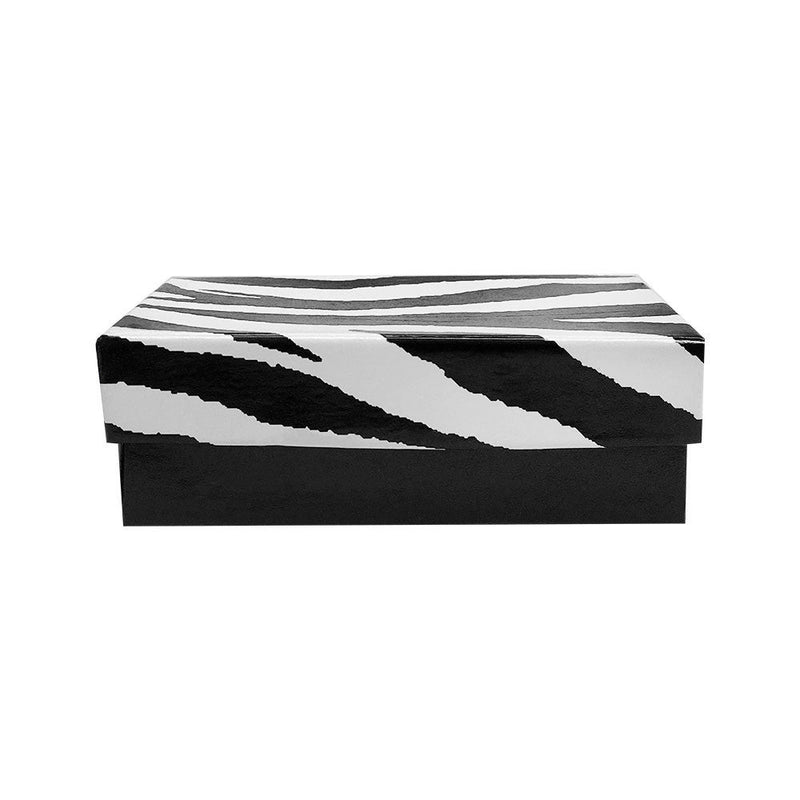 100 Pc 3-1/4'' x 2-1/4'' x 1'' Gift Boxes Jewelry Zebra Animal Print Cotton Filled Batting