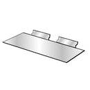 100 Pc Slatwall 4'' x 10'' Flat Styrene Clear Shoe Shelf Acrylic Display Fixture