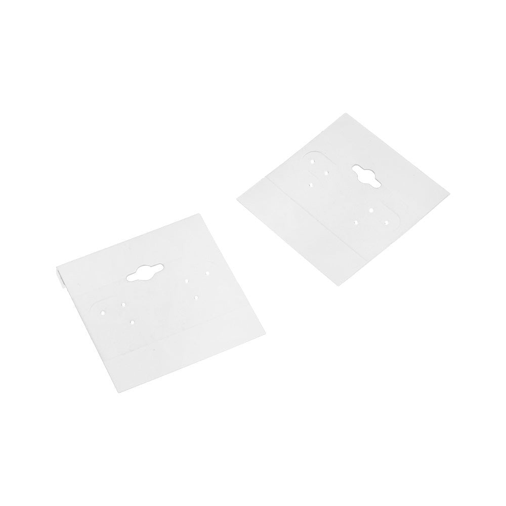 100 PC White Plastic Earring Card 2" x 2" Hang Jewelry Display Plain Cards Retail Supplies