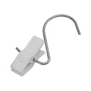 100 PCS White Plastic LAUNDRY HOOK-CLIPS Clothes Pin Display Store Fixture