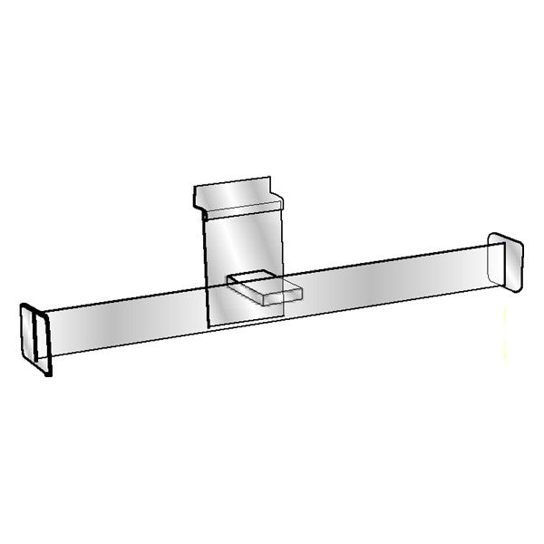 11-1/2'' Clear Acrylic  Slatgrid Slatwall Necklace T-Bar Display Retail Store Shop Display Fixture
