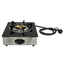 12" x 14" Single Propane Gas Stove 1Burner Tempered Glass Cooktop Auto Ignition Stainless Steel Body