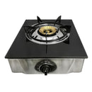12" x 14" Single Propane Gas Stove 1Burner Tempered Glass Cooktop Auto Ignition Stainless Steel Body