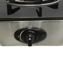 12" x 14" Single Propane Gas Stove 1Burner Tempered Glass Cooktop Auto Ignition Stainless Steel Body