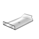 12-1/2''L x 7''W Lucite Clear Acrylic Slatwall Hat Shelf Retail Store Display Fixture