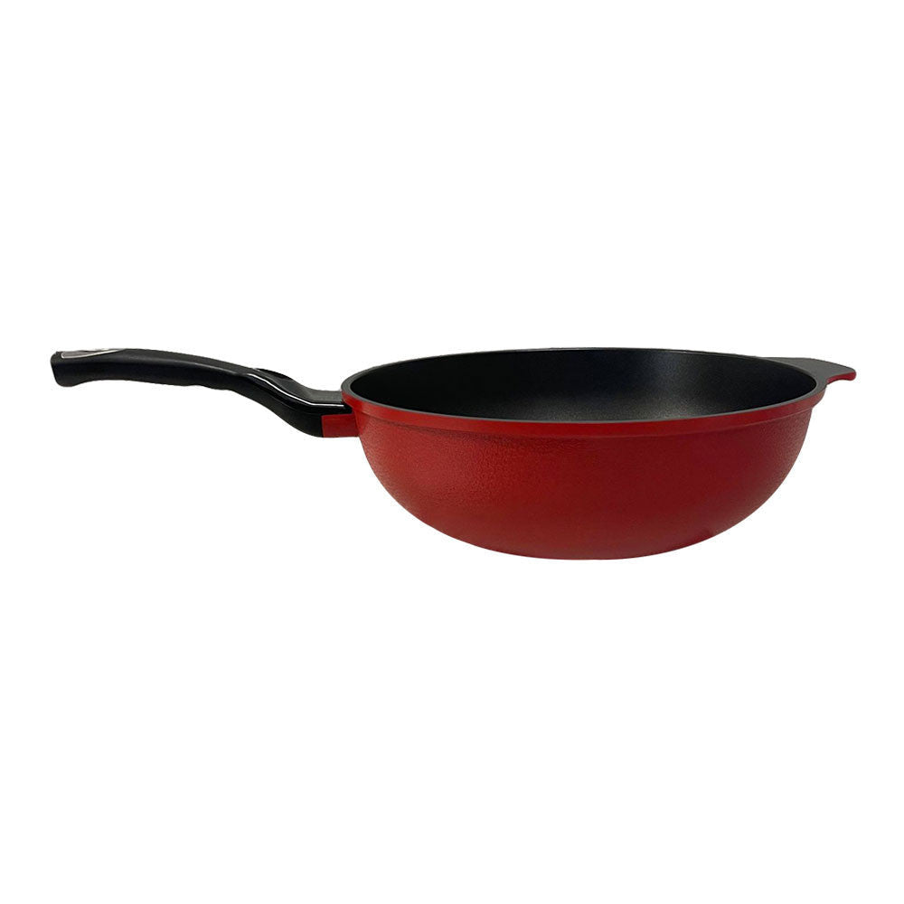 MADE IN KOREA - 13" 3D Diamond Coating Nonstick Wok Cookware, 32cm Non-Scratch Stir Fry Pan for Vegetables, Noodles, Rice, Meat, and Seafood