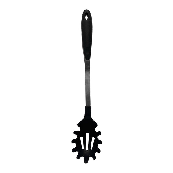 13-1-4'' Black Nylon Pasta Server Spaghetti Fork Stainless Steel Handle Utensil