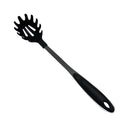 13-1-4'' Black Nylon Pasta Server Spaghetti Fork Stainless Steel Handle Utensil