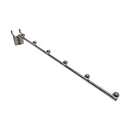 14" Long Chrome Pegboard 6 ball Waterfall Hanging Fixture Display