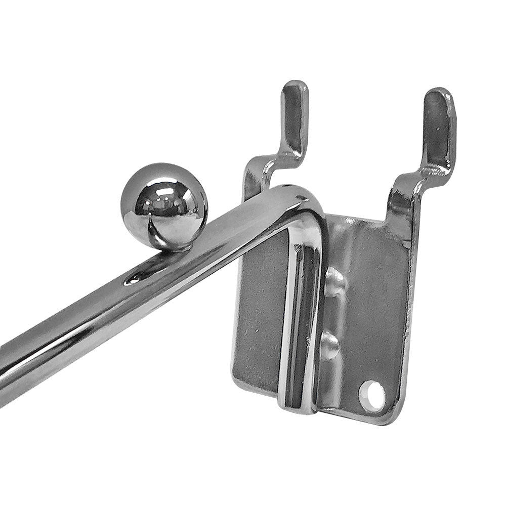 14" Long Chrome Pegboard 6 ball Waterfall Hanging Fixture Display
