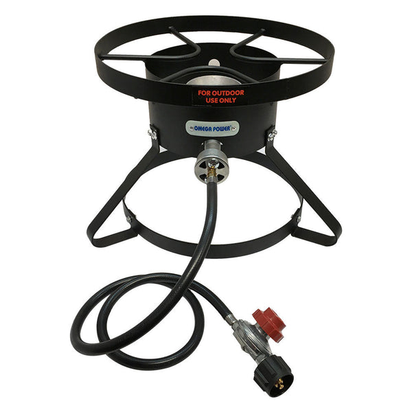 15'' High Pressure Round Propane Stove Burner CSA Regulator 50,000 BTU